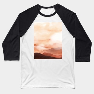 Watercolor Mountains 3 Baseball T-Shirt
